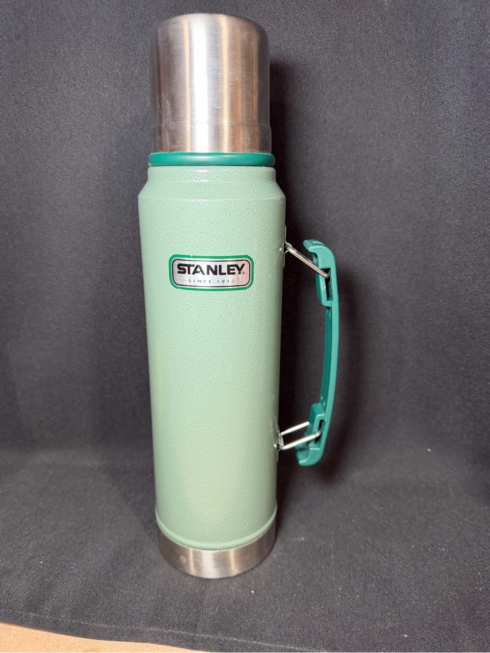 Vintage USA Made Stanley Thermos Green 1 Quart